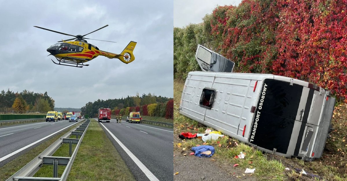 Poważny wypadek na S7. 11 osób zostało rannych - Onet