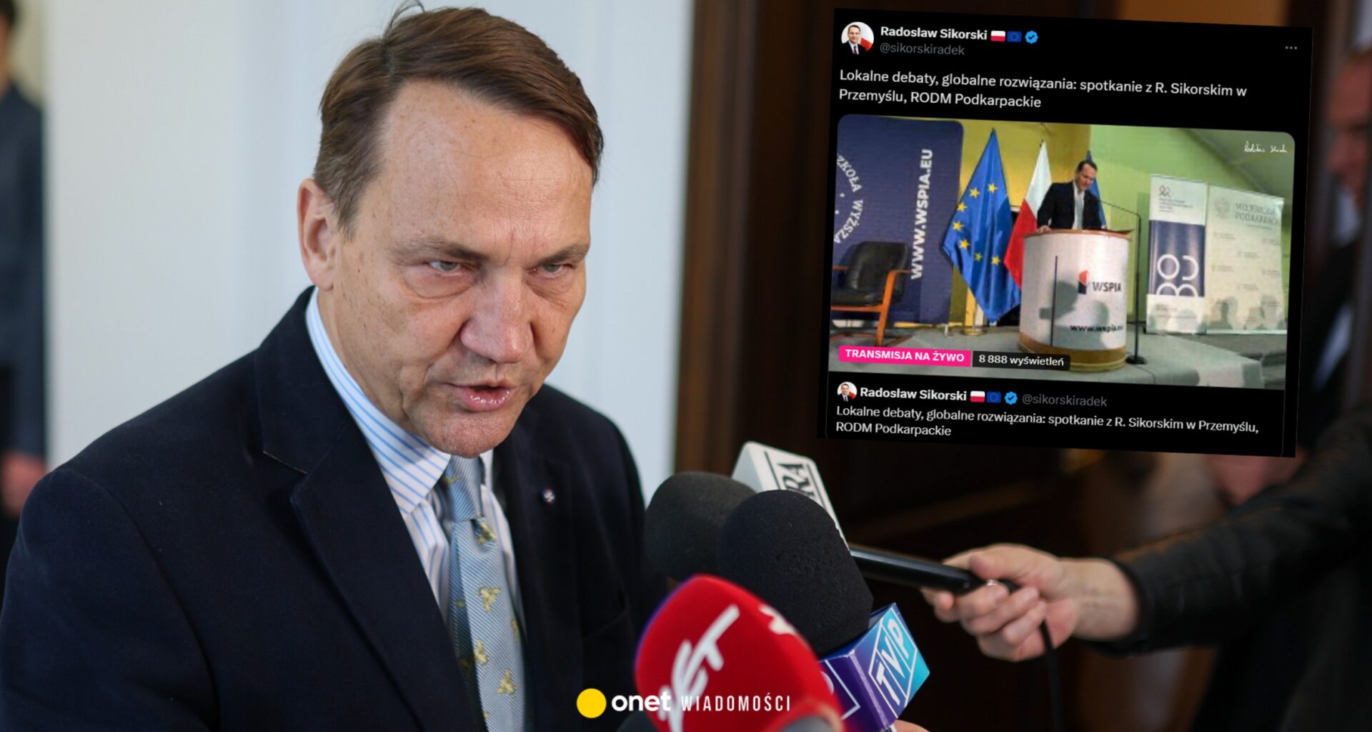 Incydent na spotkaniu z Radosławem Sikorskim. Pokazała buty. "Pan kłamie"