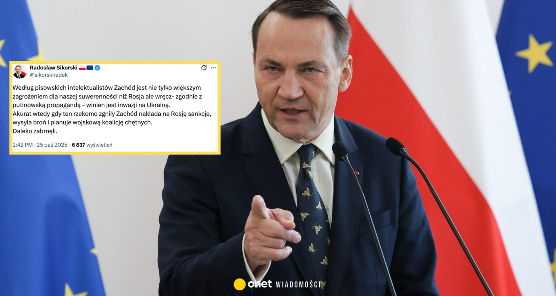 Radosław Sikorski uderzył w PiS. Poszło o słowa z konwencji w Katowicach