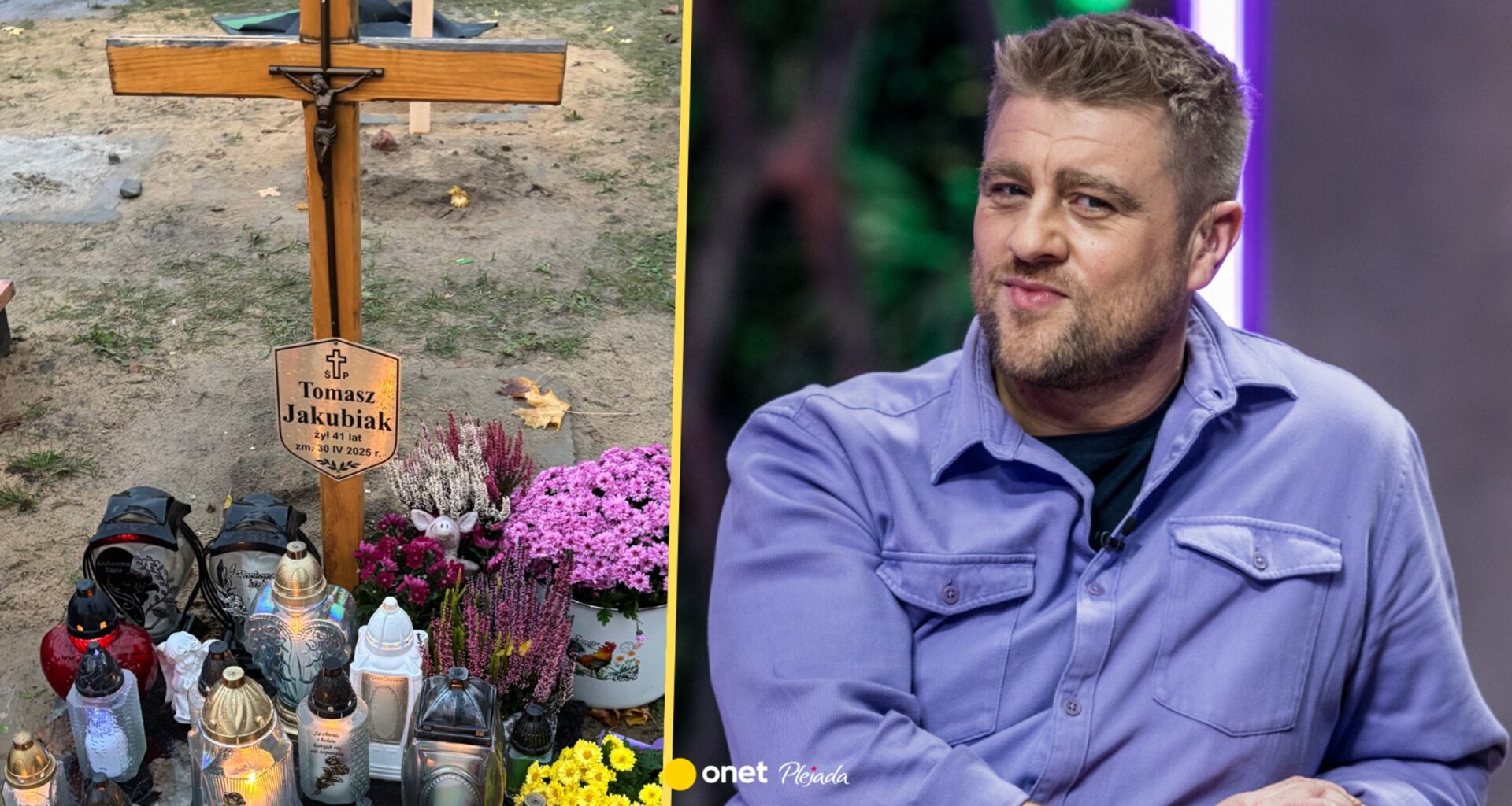 Tomasz Jakubiak zmarł pół roku temu. Tak wygląda jego grób tuż przed 1 listopada