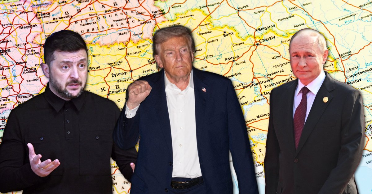 Wołodymyr Zełenski, Donald Trump, Władimir Putin