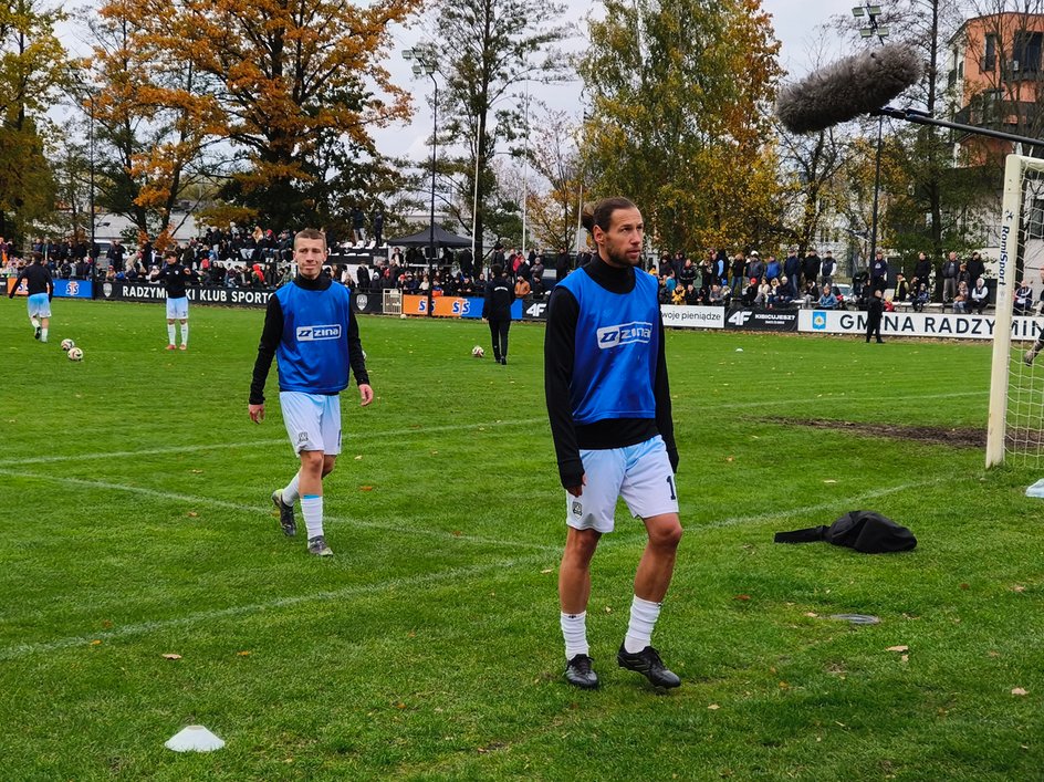 Grzegorz Krychowiak podczas rozgrzewki