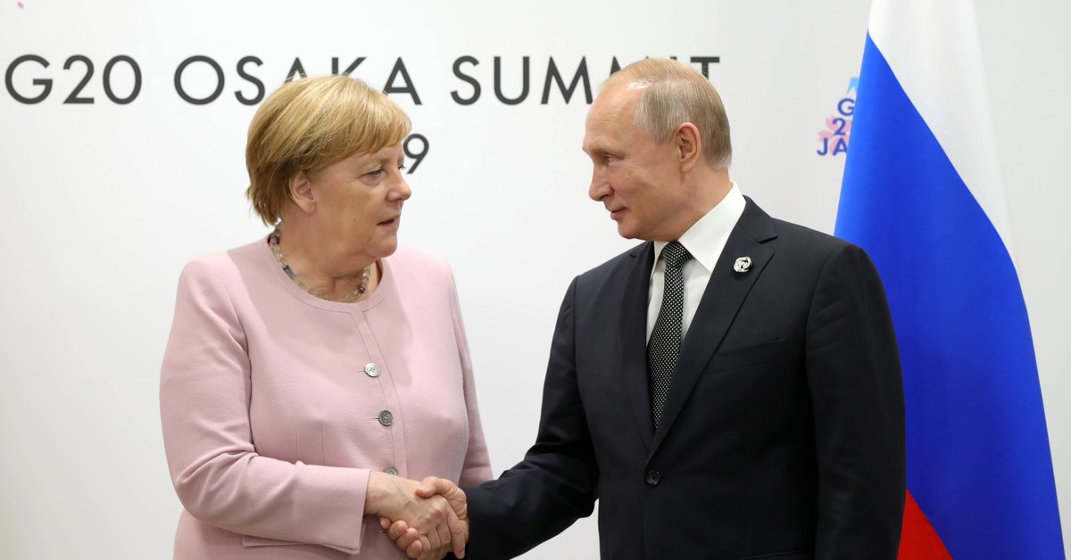 Angela Merkel i Władimir Putin w 2019 r.