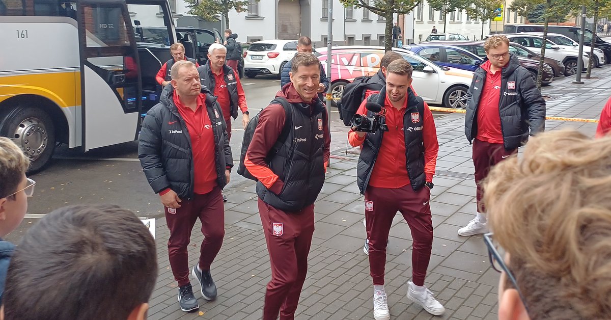 Robert Lewandowski po przyjeździe kadry do Kowna