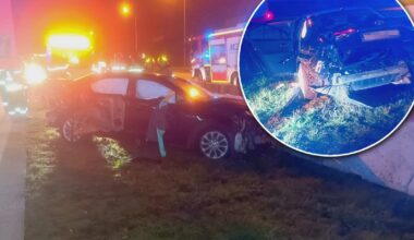 tajemniczy wypadek na autostradzie A1 w nocy