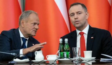 Donald Tusk i Karol Nawrocki