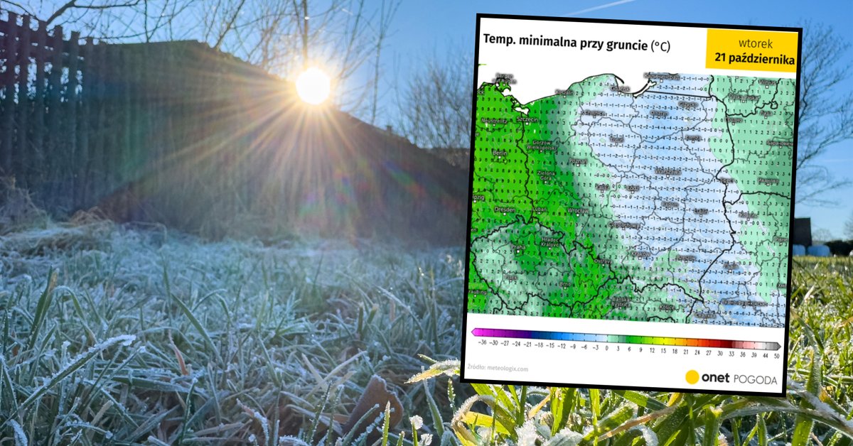 We wtorek rano w wielu miejscach znów wystąpią przymrozki