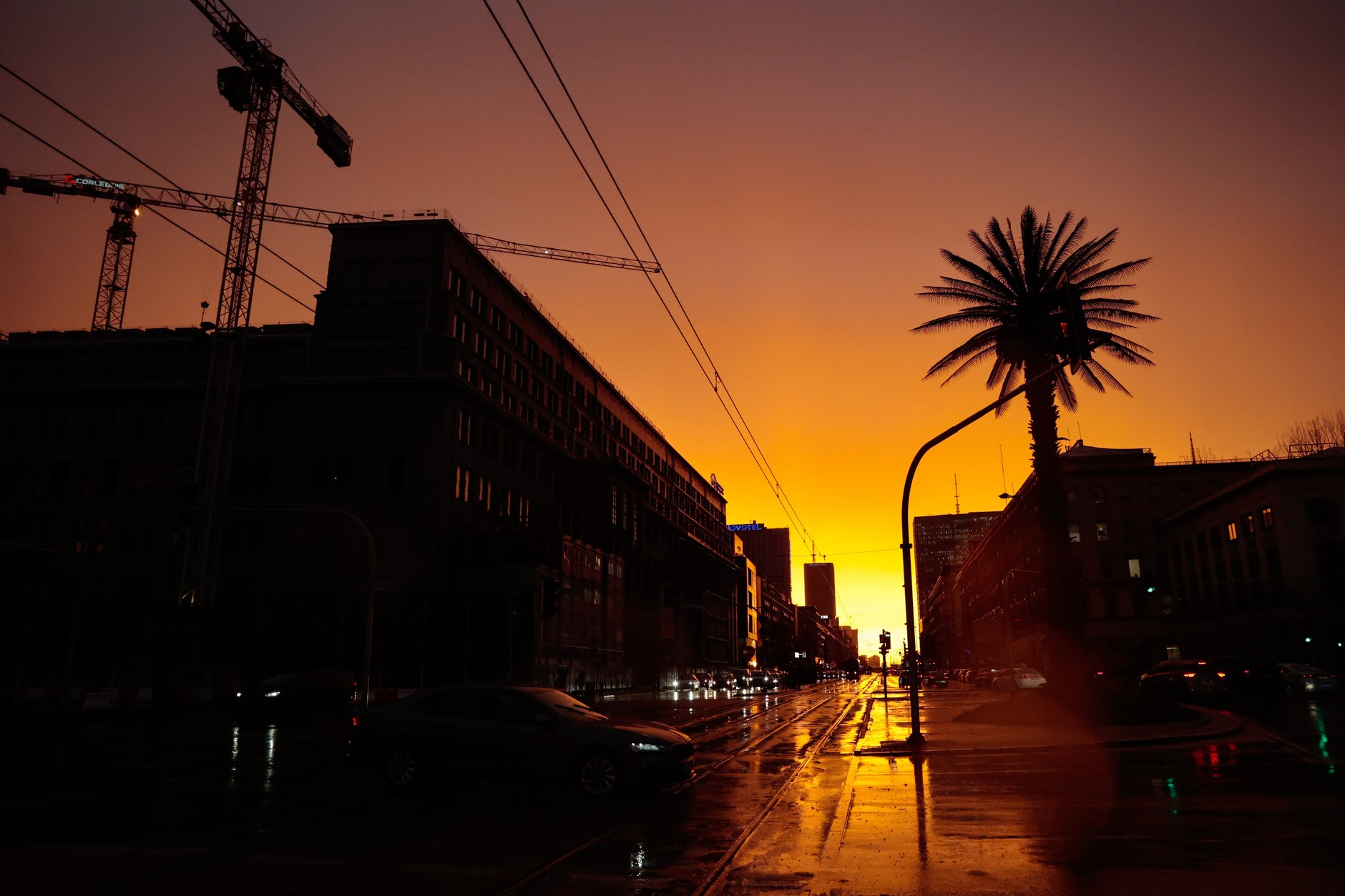 Deszczowa pogoda w Warszawie