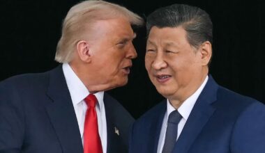 Prezydent USA Donald Trump i przywódca Chin Xi Jinping w Pusan w Korei Południowej, 30 października 2025 r.