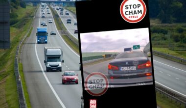 Agresja drogowa na S2. Kierowca BMW hamuje bez powodu. Groził wypadek ciężarówek