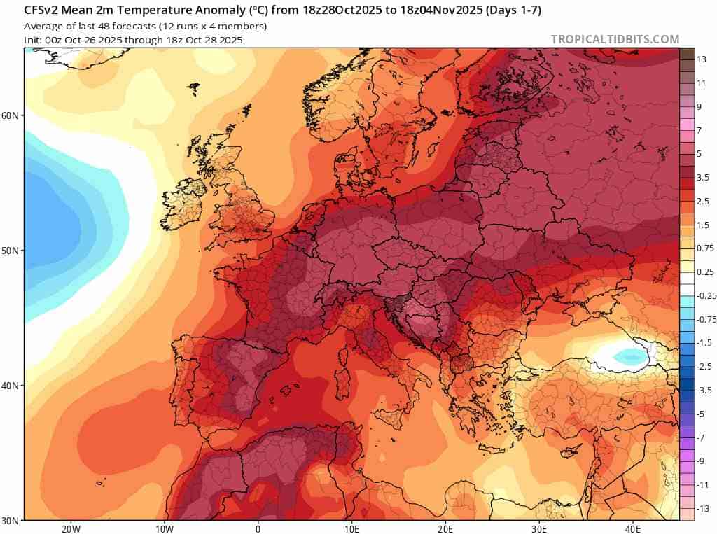 silne ocieplenie i zmiana pogody w kraju. Ekstremalne odchylenie temperatury od normy klimatycznej