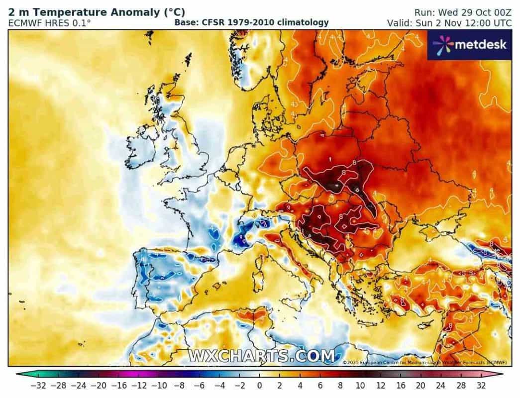 silna fala ciepła i zmiana pogody w kraju