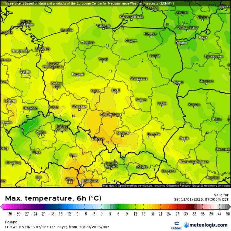 silne ocieplenie w prognozach ECMWF