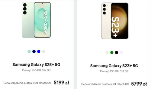 Samsung Galaxy S25+ i Samsung Galaxy S23+