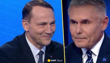 Marek Czyż z TVP zaliczył sporą wpadkę. Radosław Sikorski aż się uśmiechnął