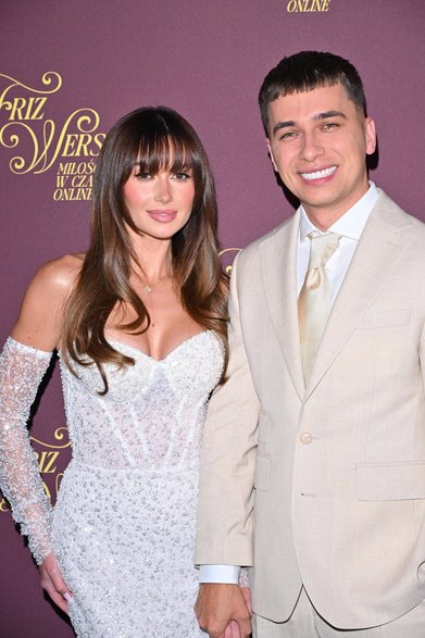 Weronika Wiśniewska i Karol Wiśniewski podczas premiery filmu "Friz i Wersow. Miłość w czasach online"