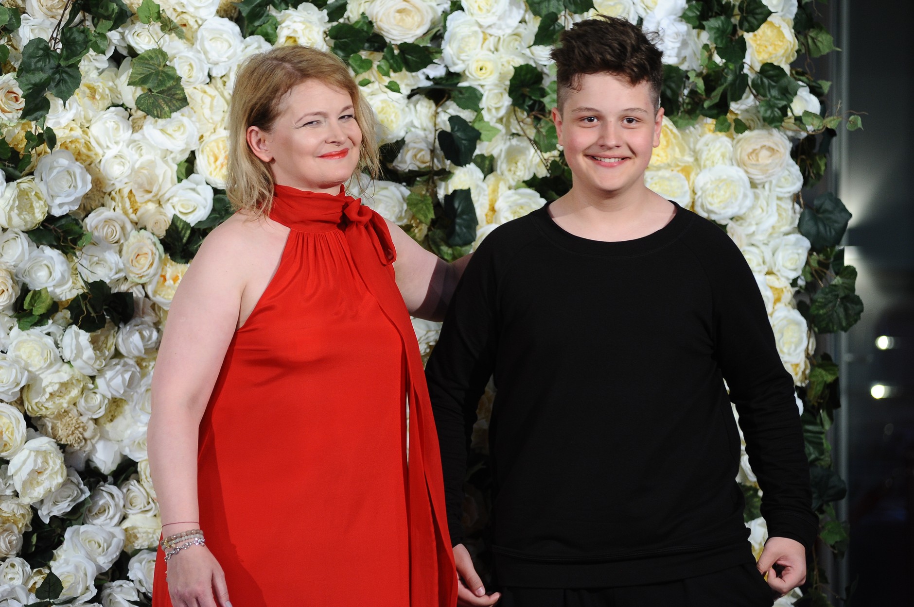 Dominika Ostałowska z synem (2016)