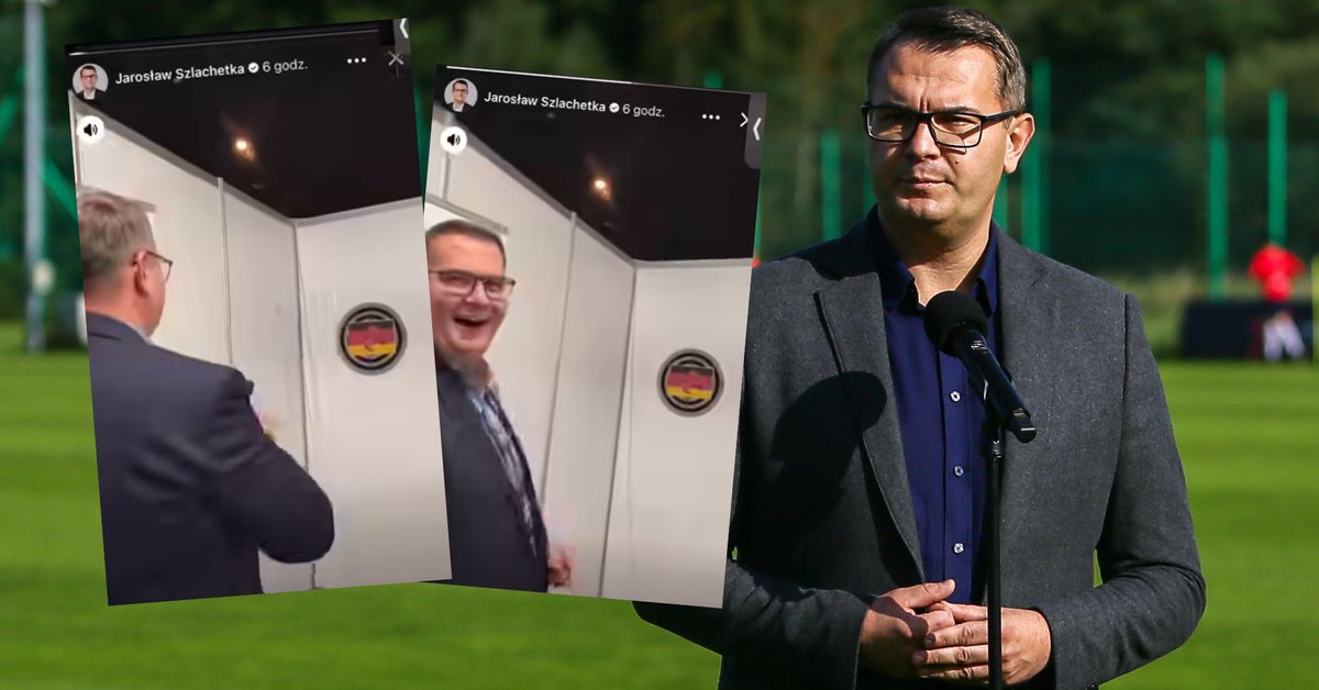 Burmistrz celował w tarczę z niemiecką flagą na kongresie PiS. Tak się tłumaczy