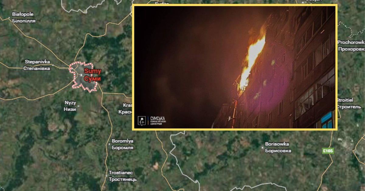 Rosjanie zaatakowali Sumy. "10 dronów w ciągu zaledwie godziny" - Onet