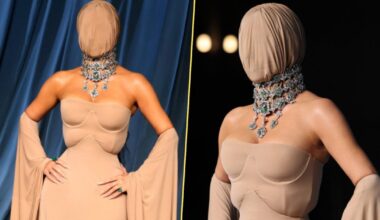 Dziwaczna stylizacja Kim Kardashian. Przyszła w masce na galę w Hollywood