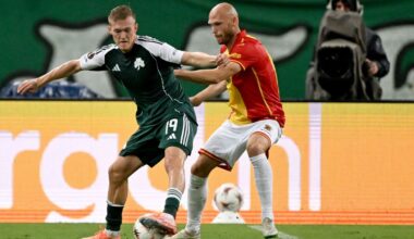 Karol Świderski z golem w meczu Ligi Europy. Panathinaikos przegrał z Go Ahead Eagles - sport.tvp.pl