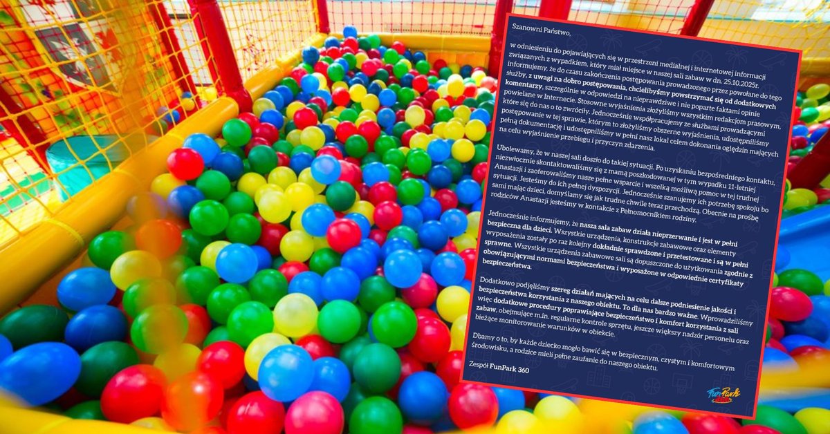 11-latka złamała kręgosłup w sali zabaw. Jest oświadczenie właściciela obiektu