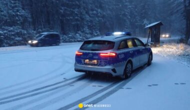 Pogoda zaskoczyła kierowców przy granicy z Czechami. Spadł śnieg - Onet Wiadomości