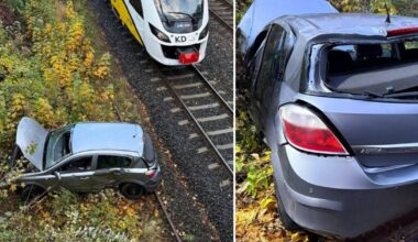 Wypadek w Jeleniej Górze. 18-letnia kierująca spadła z wiaduktu nad torami - Onet