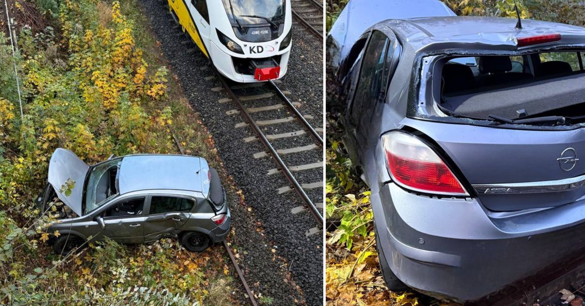 Wypadek w Jeleniej Górze. 18-letnia kierująca spadła z wiaduktu nad torami - Onet