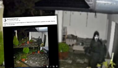 Zamaskowana postać wchodzi na posesje. Mieszkańcy Serocka i okolic obawiają się włamań