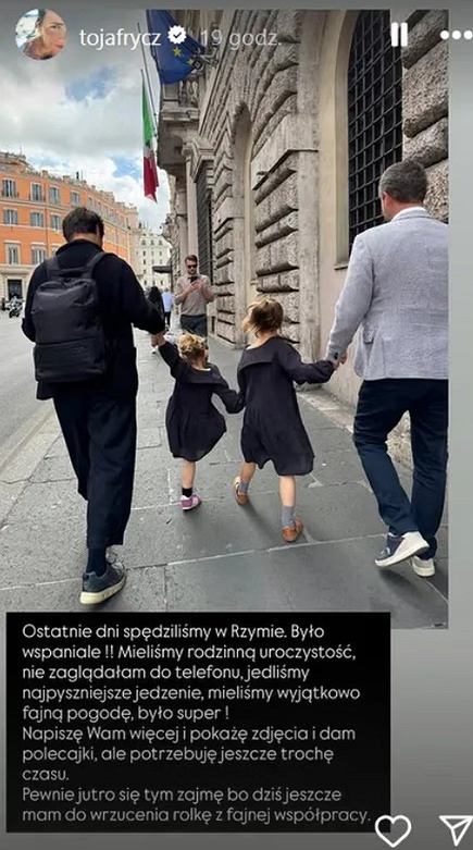 Olga Frycz wybrała się na rodzinną uroczystość do Rzymu