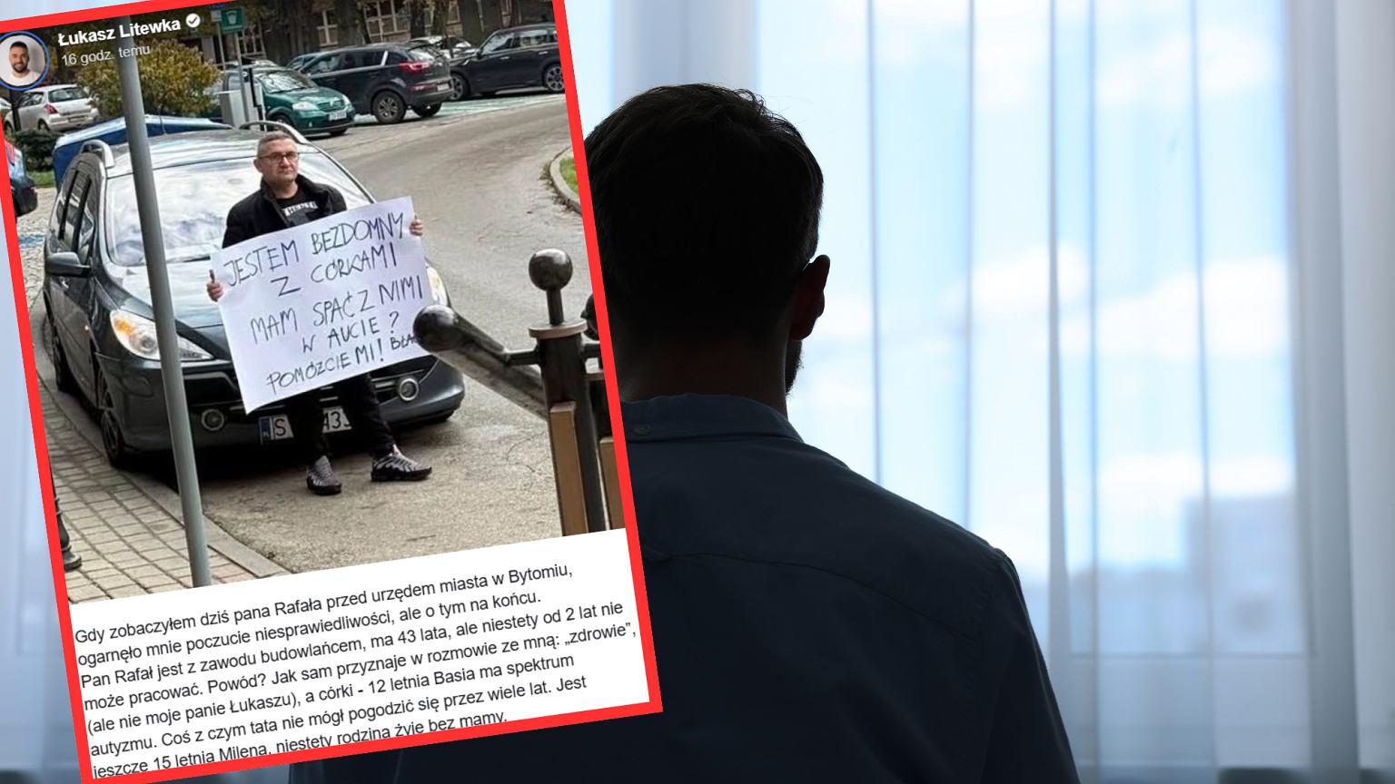 Ojciec wychowuje dwie córki. Trafił do domu samotnej matki. 'Nie może pracować'