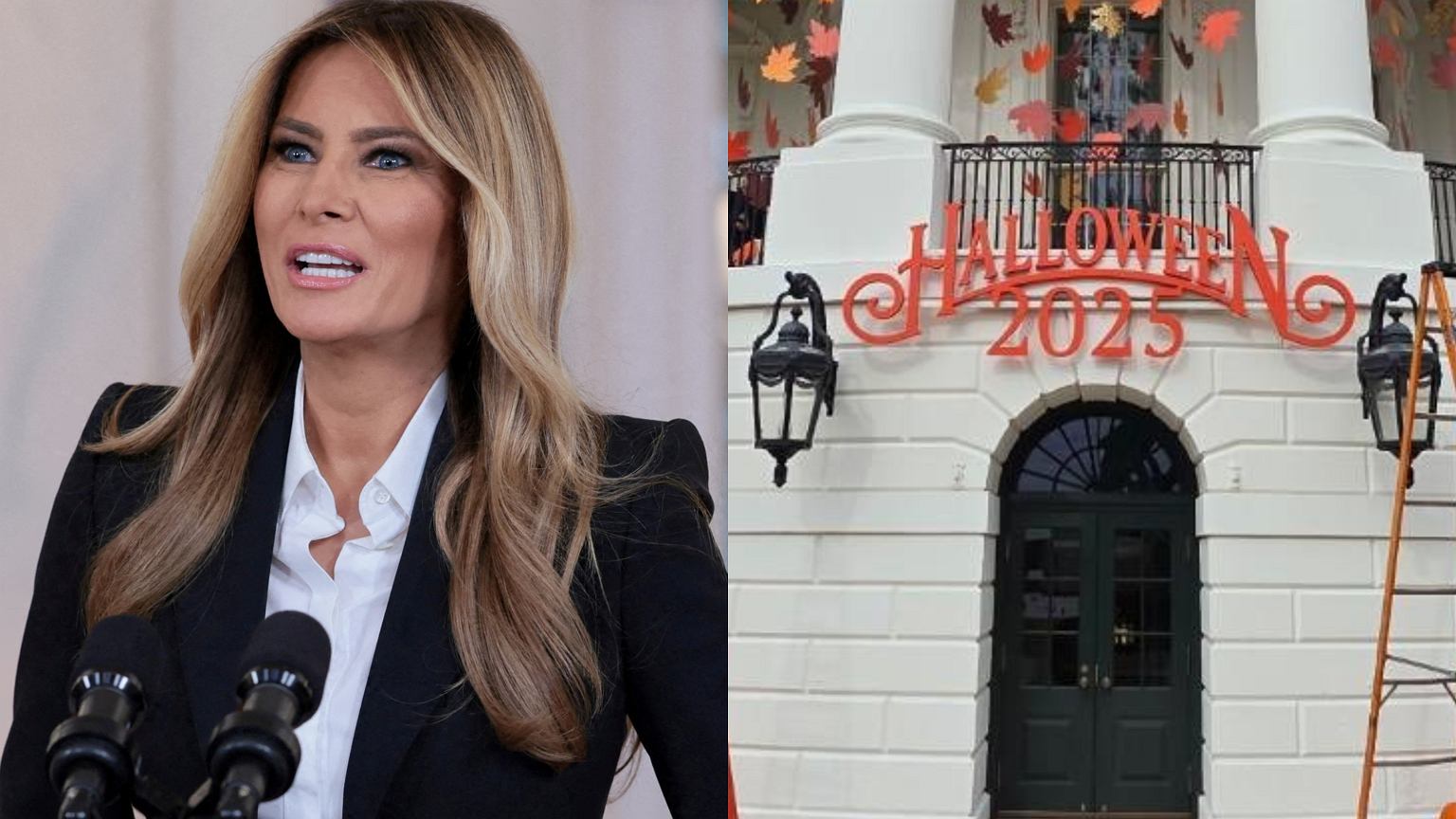 Melania Trump przystroi³a Bia³y Dom na Halloween. Wszyscy patrz± na jedno
