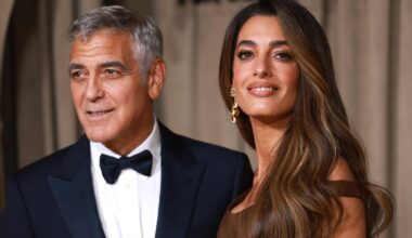 Amal Clooney w czekoladowej sukni zachwyciła. Uwagę ściągnęła też Meg Ryan