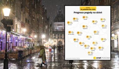 W nocy opady powinny stopniowo zanikać, a na zachodzie pojawi się mróz