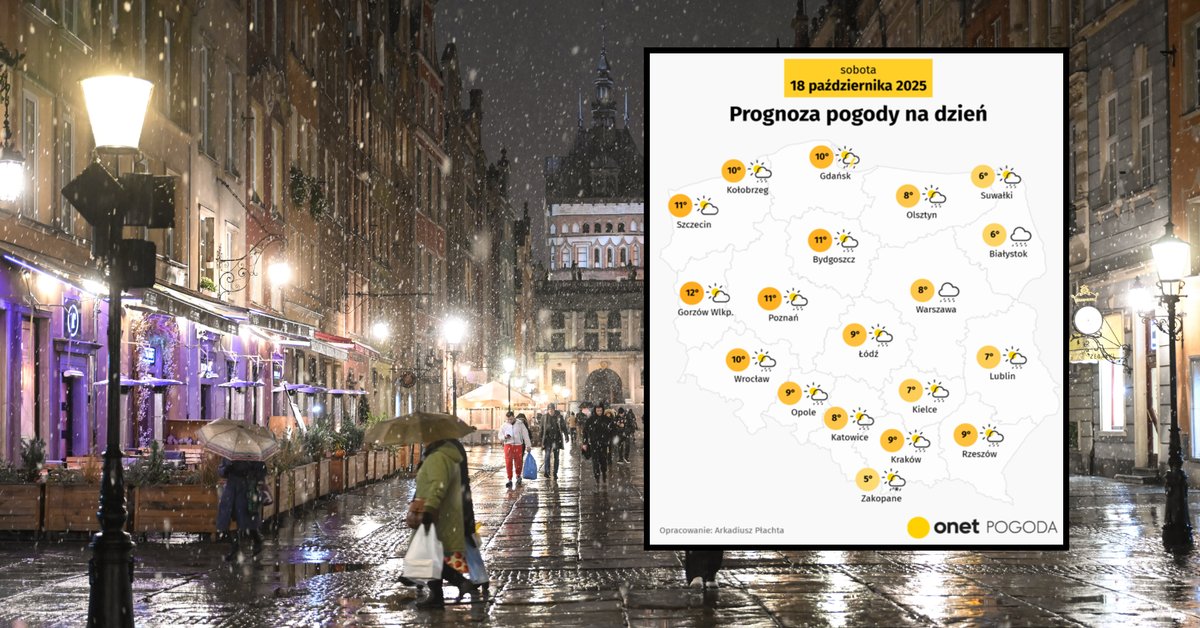 W nocy opady powinny stopniowo zanikać, a na zachodzie pojawi się mróz