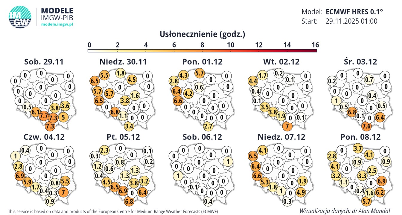 Kolejne dni zapowiadają się bardzo pochmurno, a słońce pokazywać ma się tylko miejscami