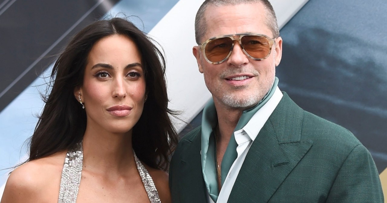 Brad Pitt i jego obecna partnerka Ines de Ramon na premierze filmu "F1" w Londynie /AKPA