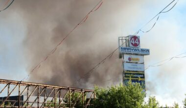 Pożar centrum handlowego Marywilska 44. Na Litwie skazano podejrzanego w sprawie Ukraińca