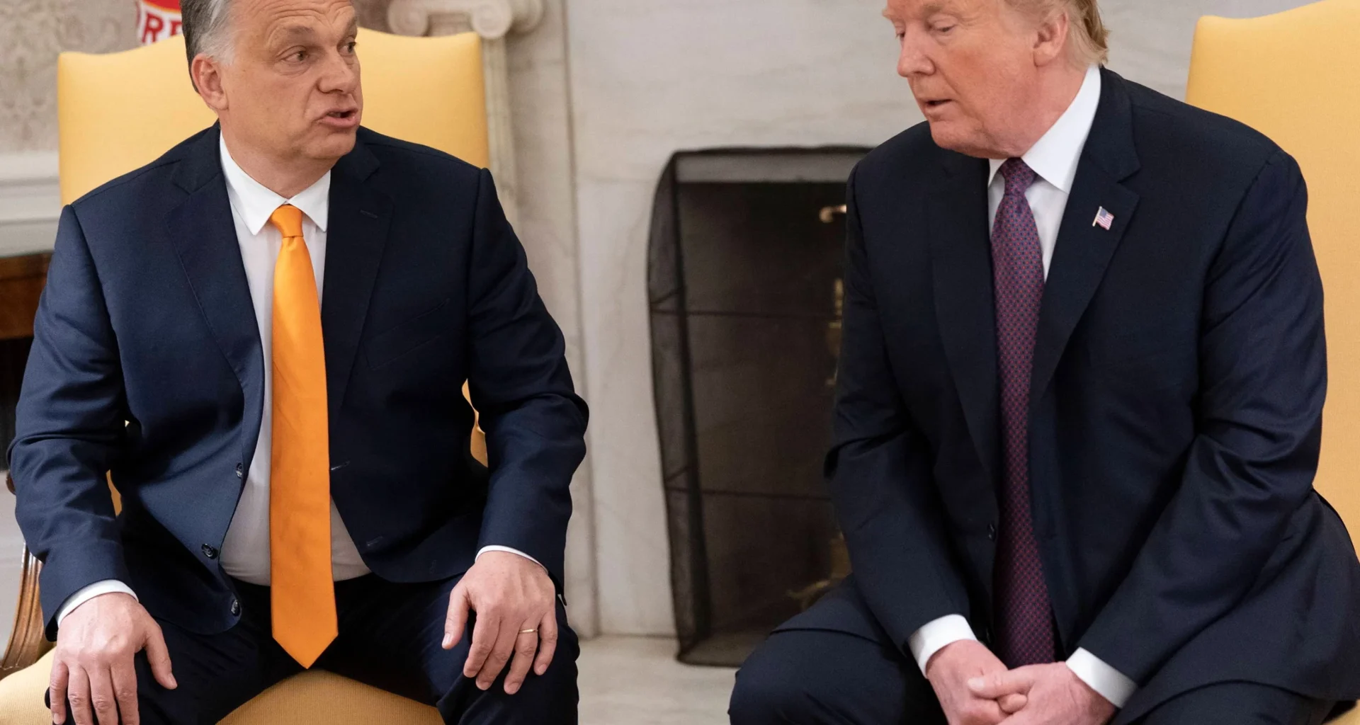 Premier Węgier Viktor Orban i były prezydent USA Donald Trump