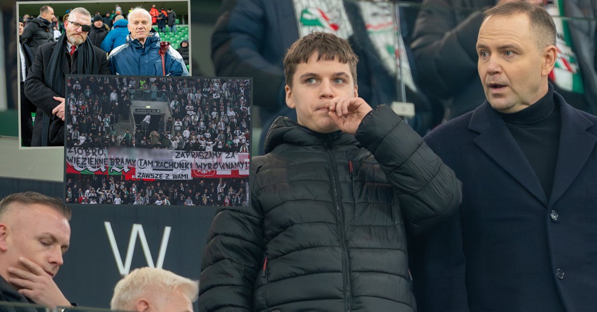 Grzegorz Braun i Janusz Waluś na meczu Legia – Sparta