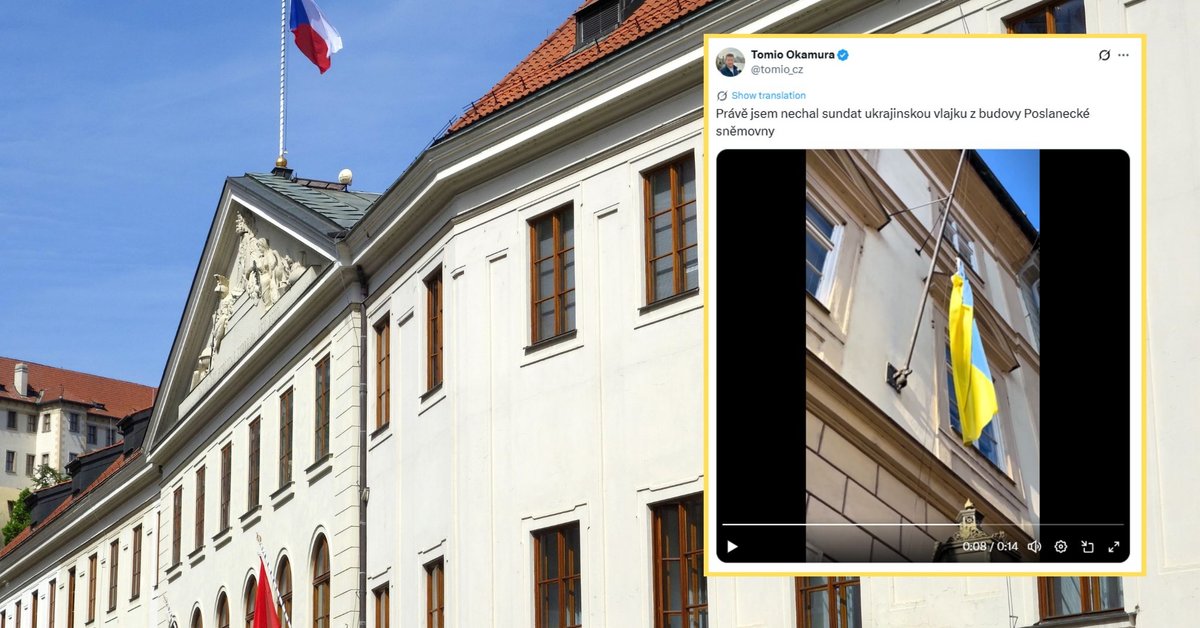Ukraińska flaga zdjęta z czeskiego parlamentu. Opozycja odpowiada symbolicznym gestem - Onet