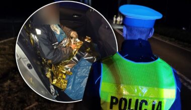 Szedł nocą, w mrozie, poboczem drogi. Policjanci z Legnicy poznali smutną prawdę
