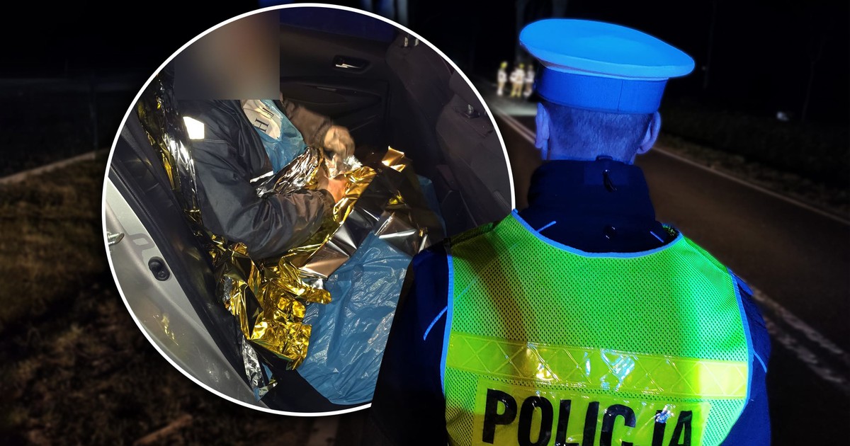Szedł nocą, w mrozie, poboczem drogi. Policjanci z Legnicy poznali smutną prawdę