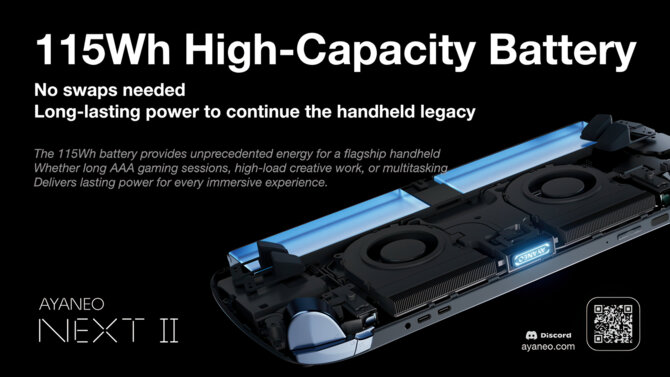 AYANEO Next II - Nowy handheld z AMD Ryzen AI Max+ 395 otrzyma akumulator o rekordowo dużej pojemności [4]