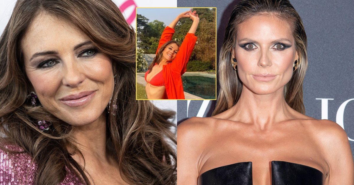 60-letnia Elizabeth Hurley zapozowała w bikini. Heidi Klum aż oniemiała