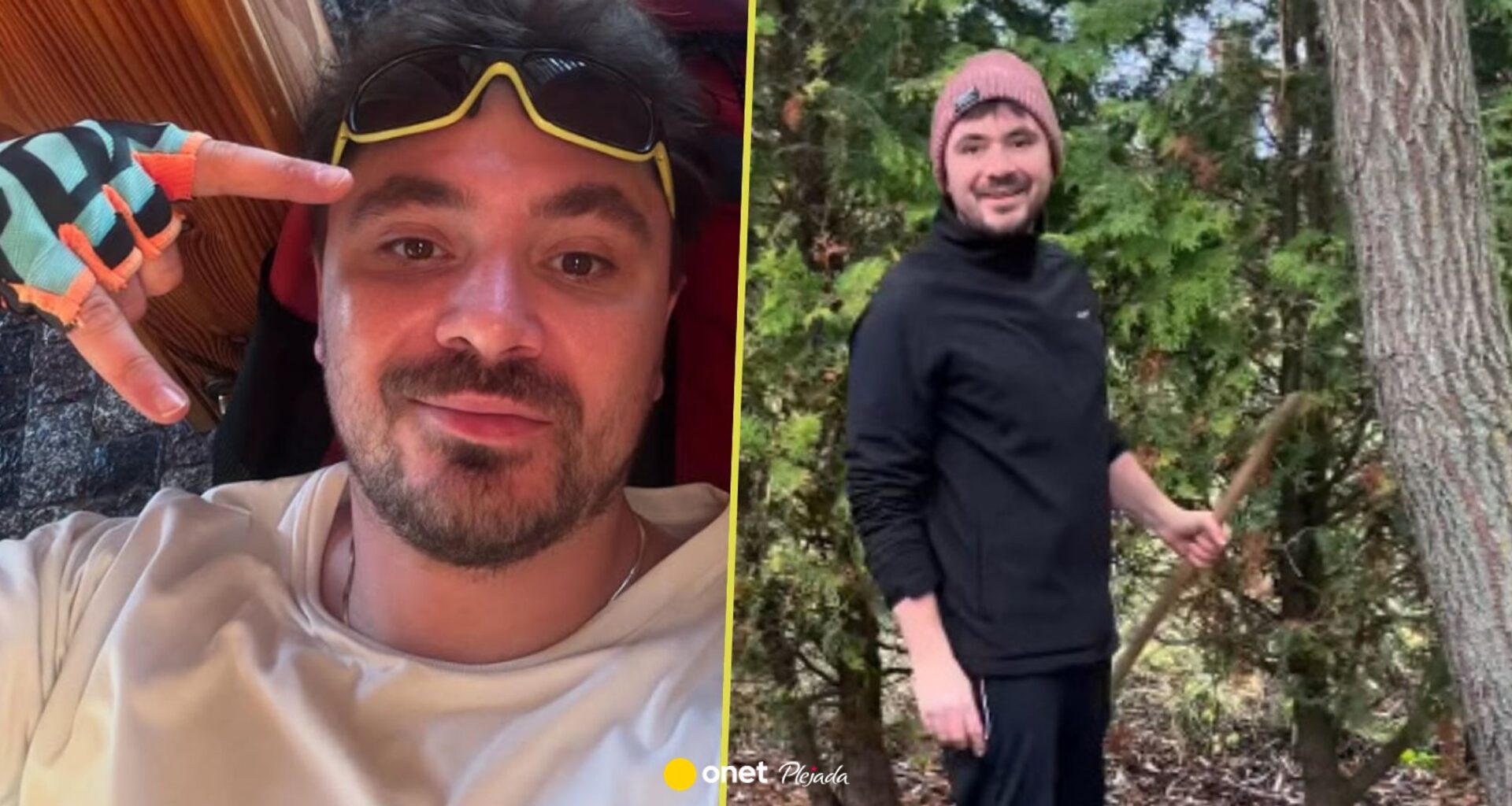 Daniel Martyniuk zabrał się za jesienne porządki. Towarzyszyli mu syn i żona