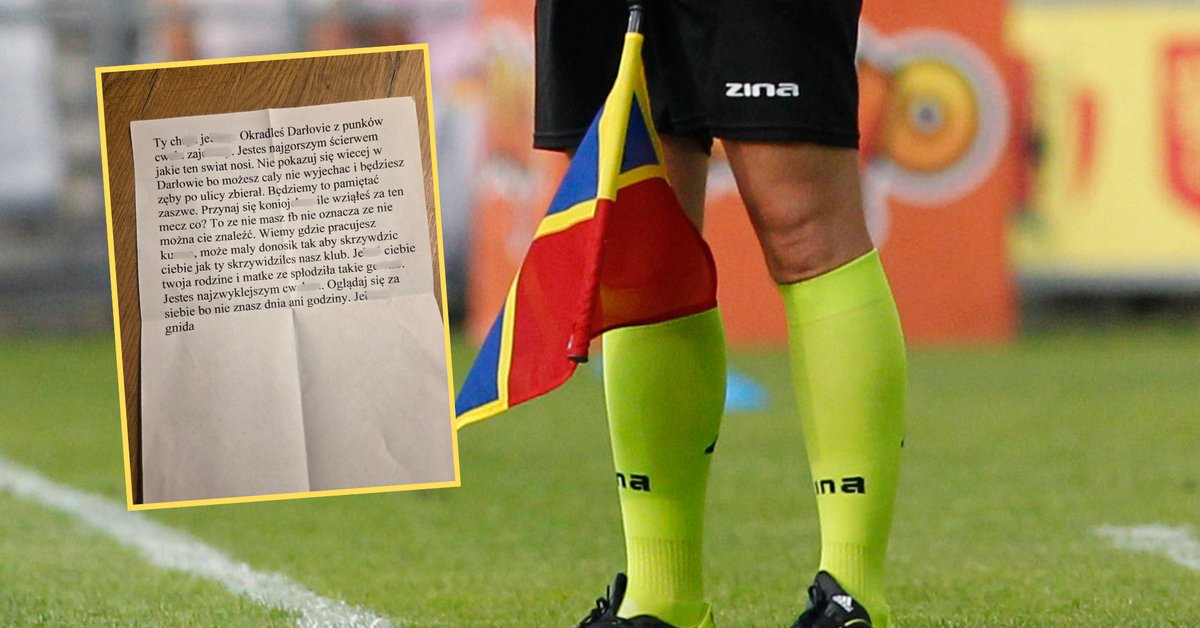 List, który dostał sędzia IV ligi