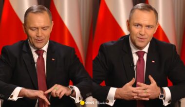 Wszyscy patrzyli na dłonie Karola Nawrockiego. Nietypowy widok