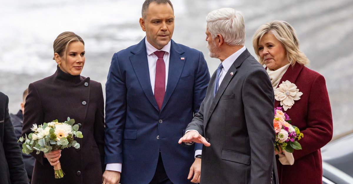 Marta Nawrocka, Karol Nawrocki, Petr Pavel z żoną